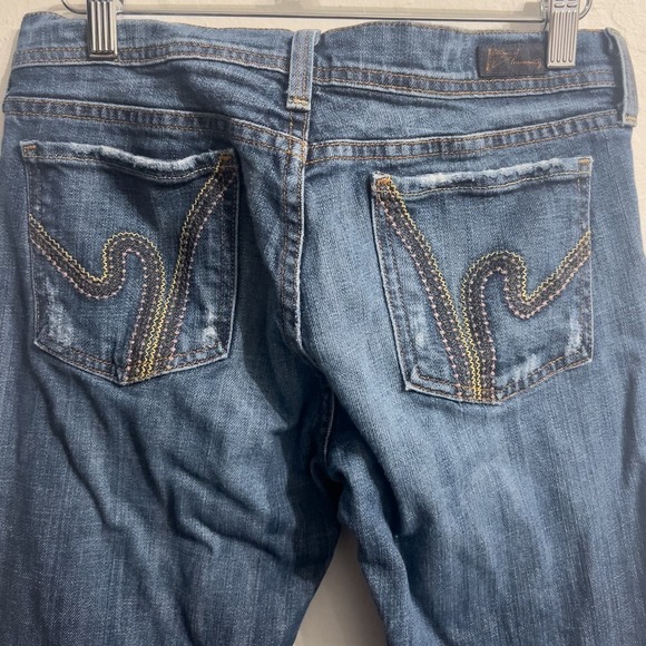 Citizens Of Humanity Ric Rac Flare Low Waist Flare Denim Jeanas 28 Dark Wash - Picture 6 of 8